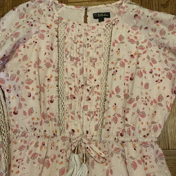 Velveteen Immi Dress with Swiss Dot, Beading and lattice work embellishment. - Picture 7 of 7